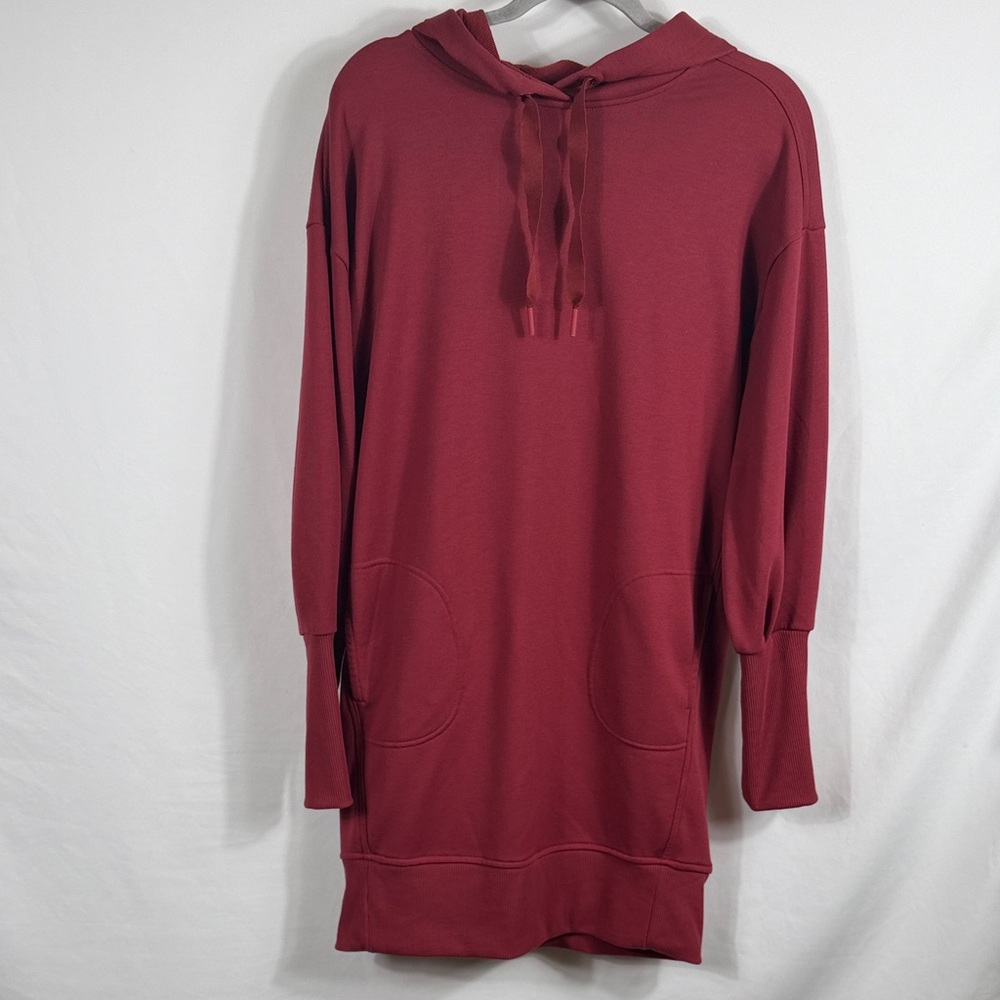 Athleta Maroon Hooded Dress.‎ Holiday Party. Fast Shipping. Has Pockets. Size S